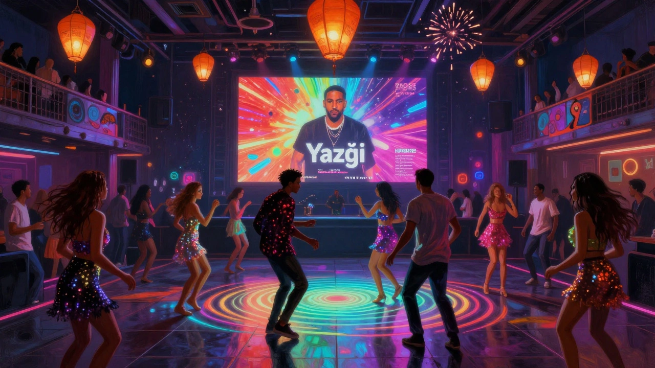 Zouk Nightclub's immersive dance floor with pulsing walls, reactive floors, and Turkish music visuals blending with global beats.