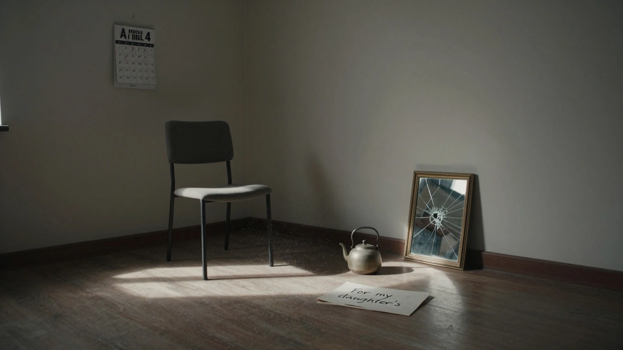 An empty room in Istanbul holds only a teapot, a chair, and a note for a child's glasses — silent evidence of survival.